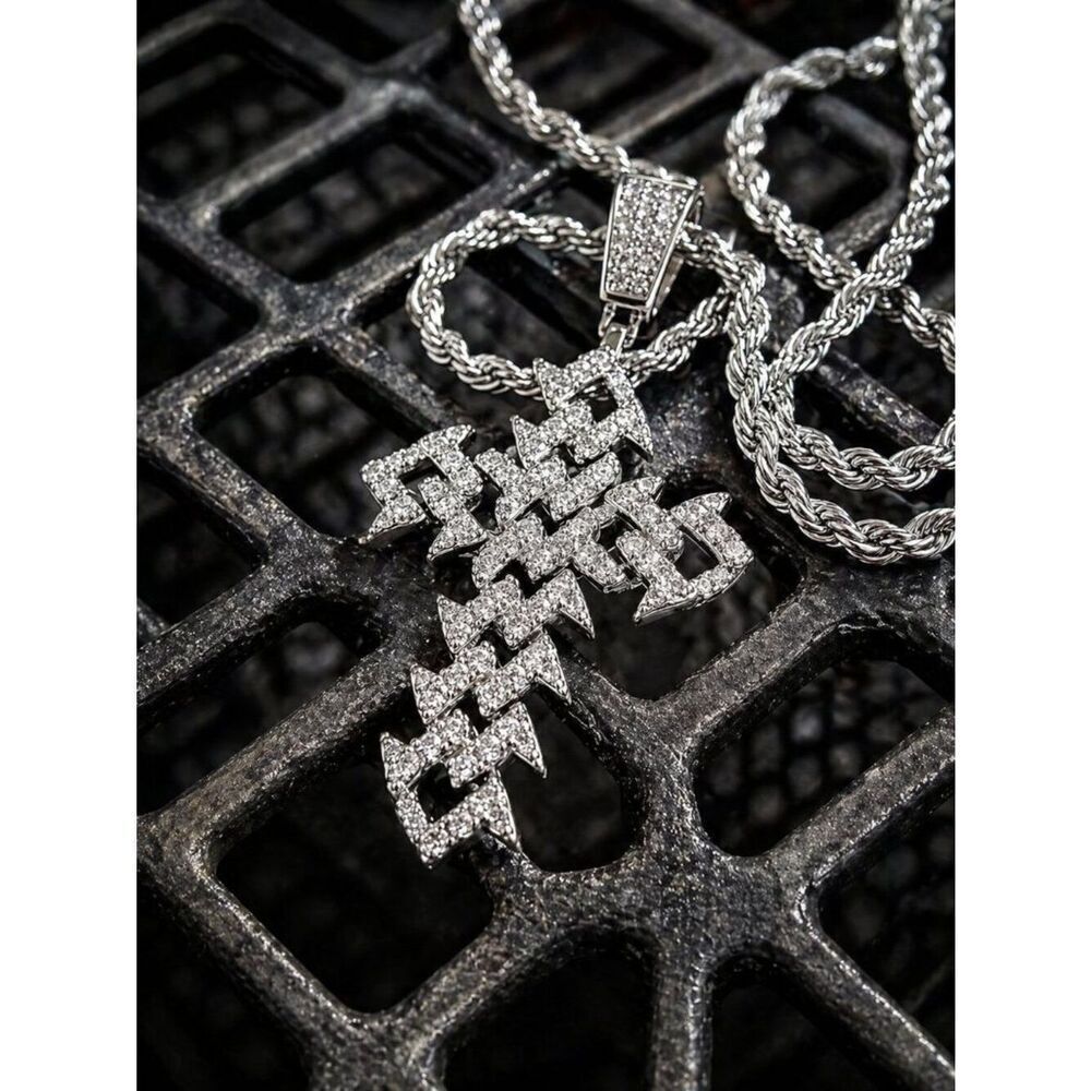 Jagged Cross Necklace  